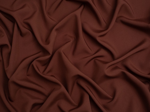 Minerva Core Range Soft Touch Crepe Fabric Chocolate Brown