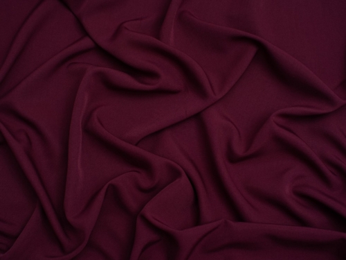 Minerva Core Range Soft Touch Crepe Fabric Warm Burgundy