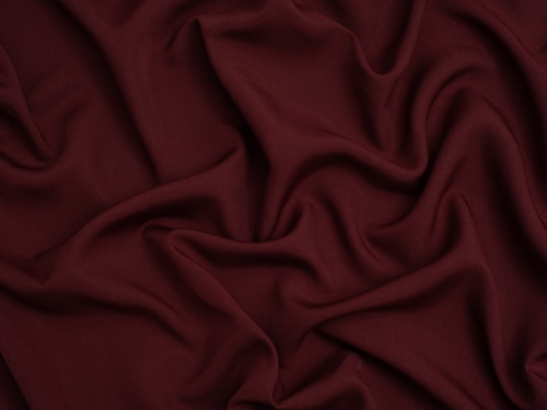 Minerva Core Range Soft Touch Crepe Fabric Dark Red Brown