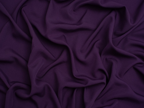 Minerva Core Range Soft Touch Crepe Fabric Deep Purple