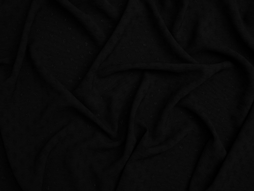 Minerva Core Range Dobby Ocean Washed Stretch Woven Crepe Fabric Black