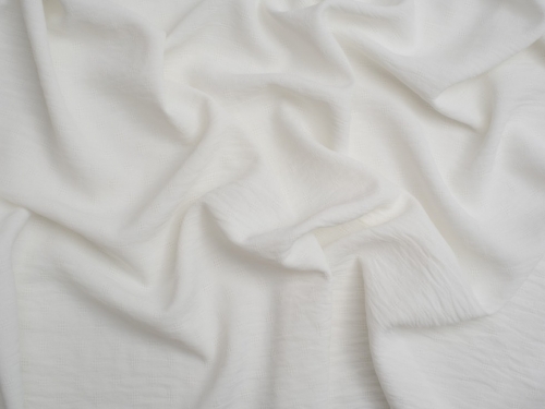 Minerva Core Range Dobby Ocean Washed Stretch Woven Crepe Fabric Ivory