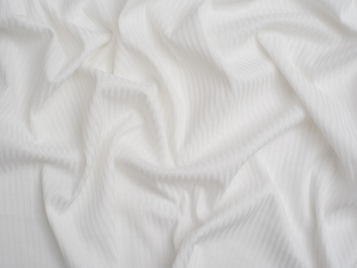Minerva Core Range Narrow Viscose Rib Stretch Knit Fabric Ivory