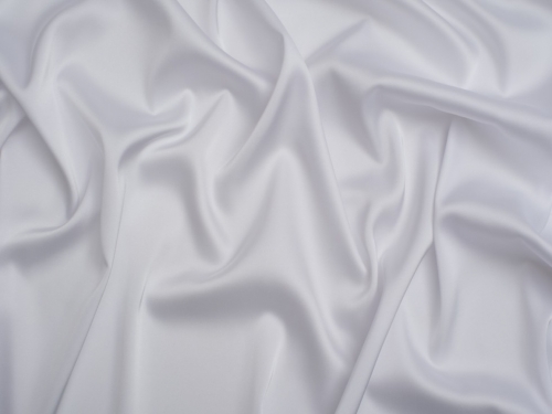 Super Stretch Woven Charmeuse Silky Satin Fabric White