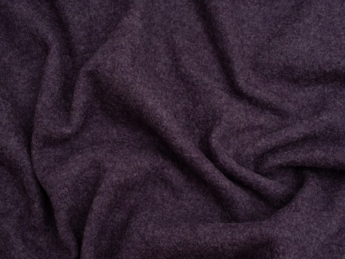 Minerva Core Range 100% Pure Boiled Wool Coating Fabric Melange Purple