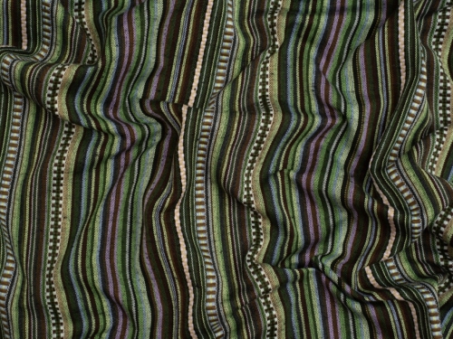 Minerva Core Range Mexico Woven Stripe Jacquard Canvas Fabric Aqua