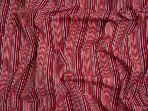 Minerva Core Range Mexico Woven Stripe Jacquard Canvas Fabric Navy Blue