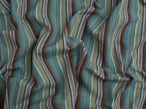 Minerva Core Range Mexico Woven Stripe Jacquard Canvas Fabric Dark Navy Blue