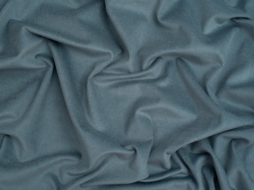 Minerva Core Range 16 Wale Stretch Woven Needlecord Fabric Indigo Blue