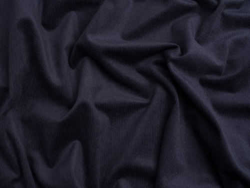 Minerva Core Range 16 Wale Stretch Woven Needlecord Fabric Navy Blue