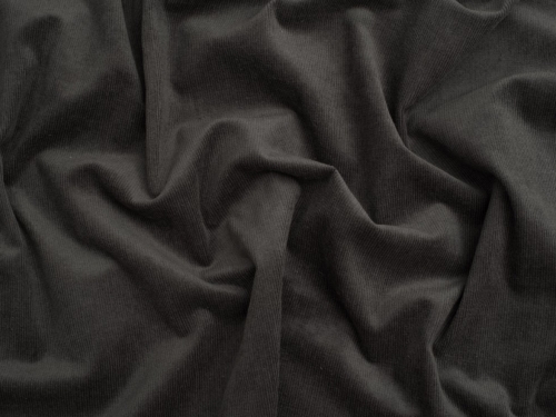 Minerva Core Range 16 Wale Stretch Woven Needlecord Fabric Dark Grey