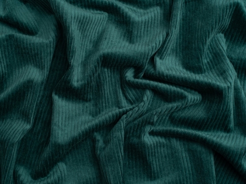 Minerva Core Range 6 Wale Stretch Woven Jumbo Cord Fabric Peacock