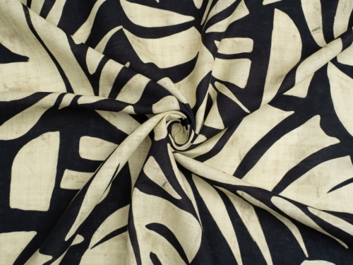 Minerva Exclusive Monstera Street Linen Cotton Blend POD Fabric Avenue