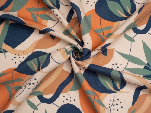 Minerva Exclusive Herbal Halo Linen Cotton Blend POD Fabric