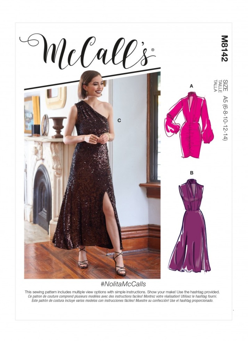 mccalls formal dress patterns Sewing Pattern 8142 truefit:root:gwendolen-off-the-shoulder-maxi-dress-green