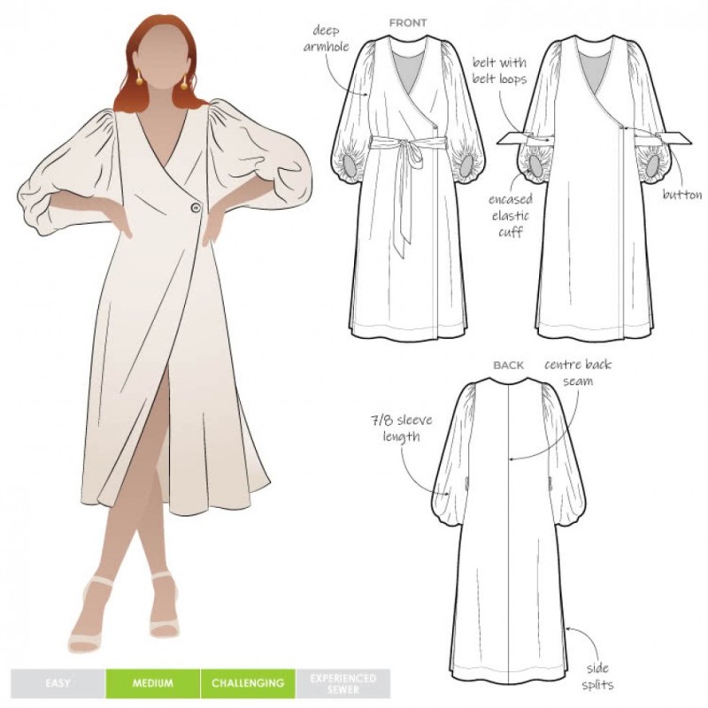long sleeve wrap dress sewing patterns Dress patterns edit: Wrap dress