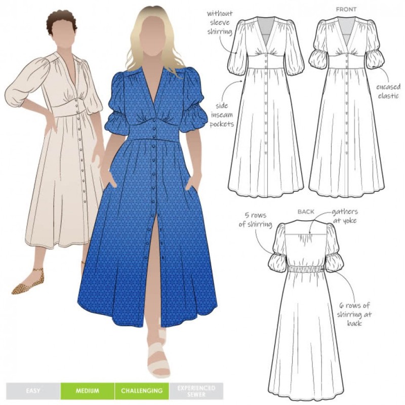 Style Arc Paper Sewing Pattern Belle Dress | Minerva