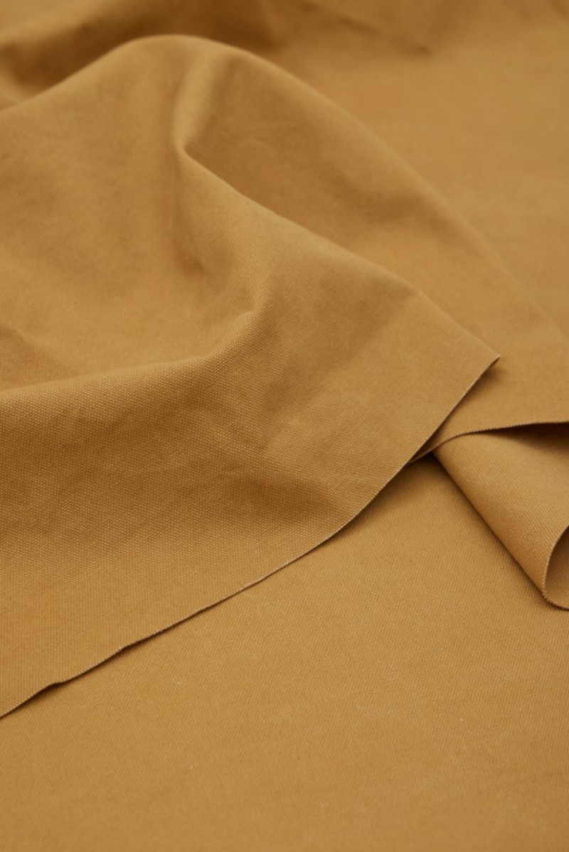 Mind The MAKER Organic Washed Cotton Canvas Fabric Natural