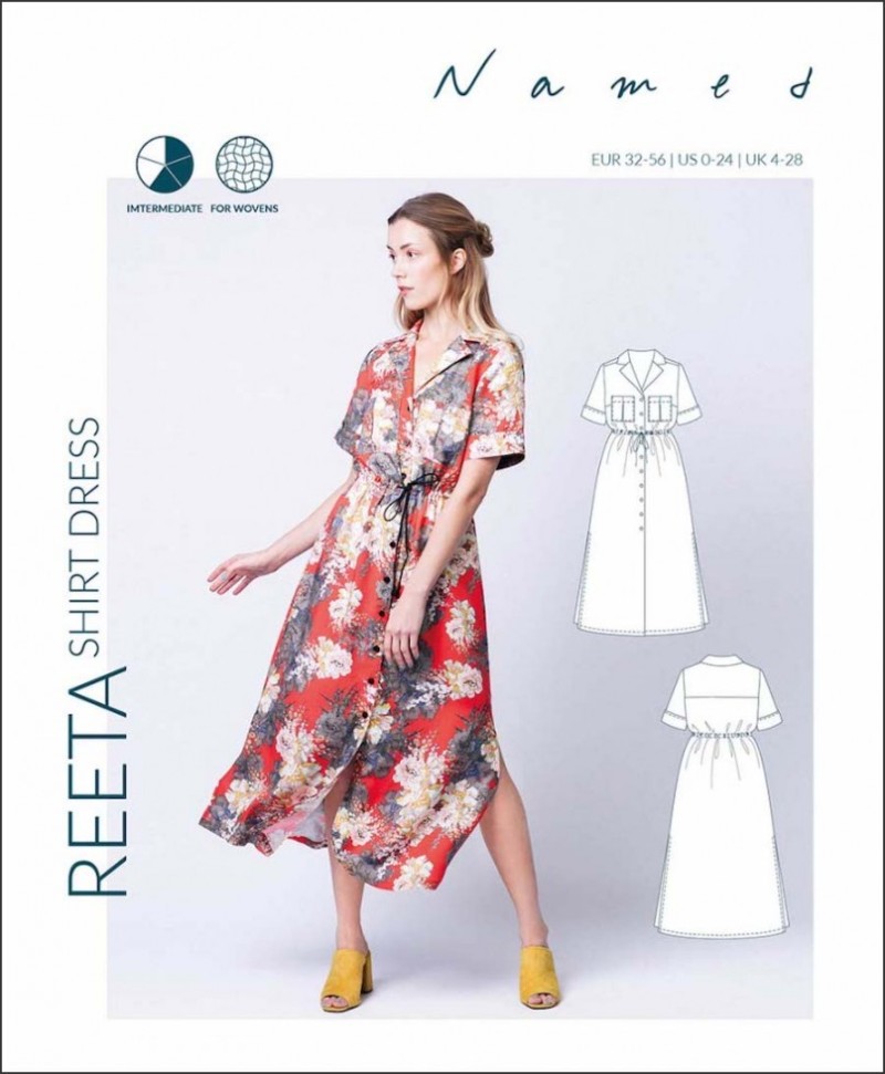 Named Clothing Paper Sewing Pattern Reeta Shirt Dress | Minerva Named Clothing Paper Sewing Pattern Reeta Shirt Dress | Minerva