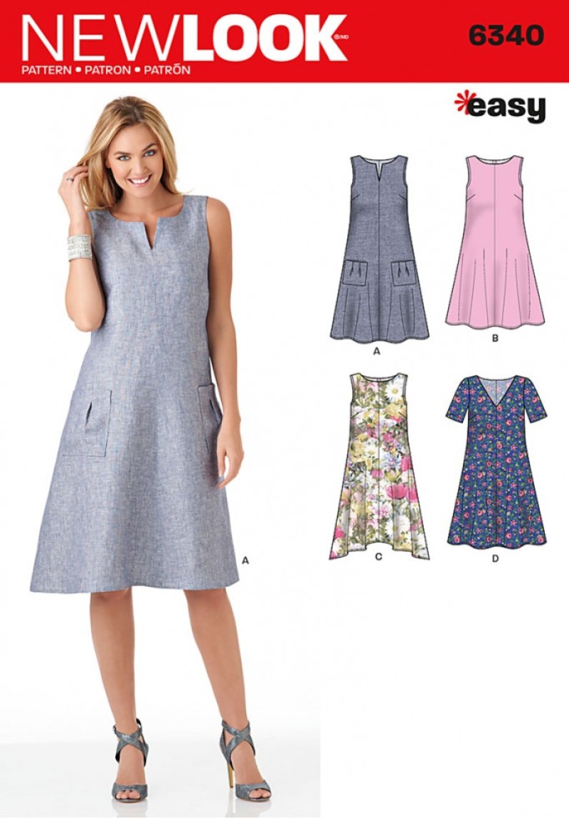 new look shirt dress pattern Learn How to Sew a Button-Front Dress with NewLook N6651