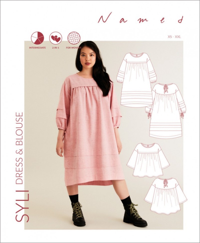 Named Clothing Paper Sewing Pattern Syli Dress & Blouse | Minerva