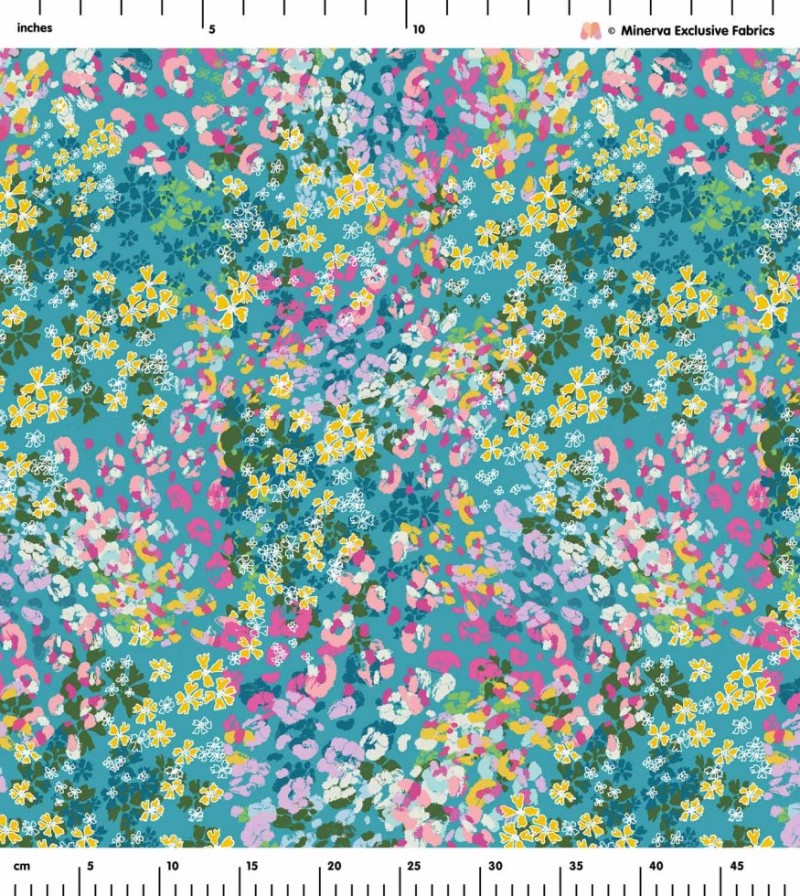 Cotton Sateen Fabric Dark Teal | Minerva