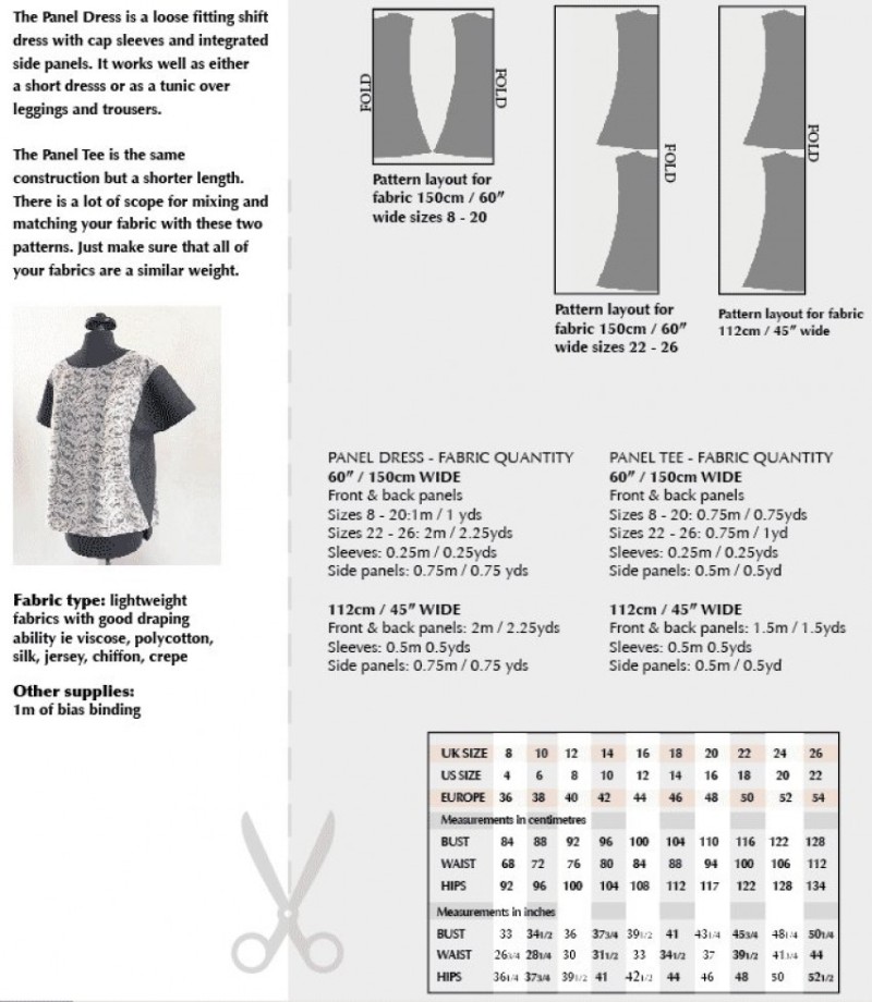 Sew Different Paper Sewing Pattern Panel Dress & Tee | Minerva