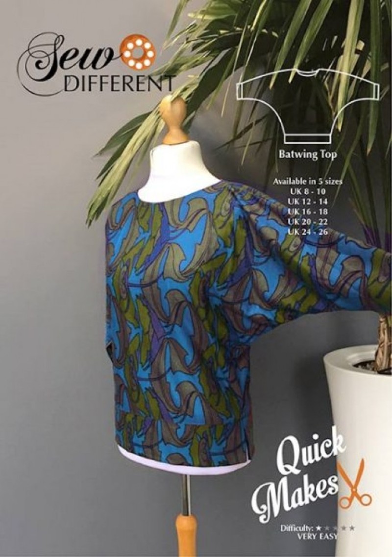 Sew Different Paper Sewing Pattern Batwing Top | Minerva