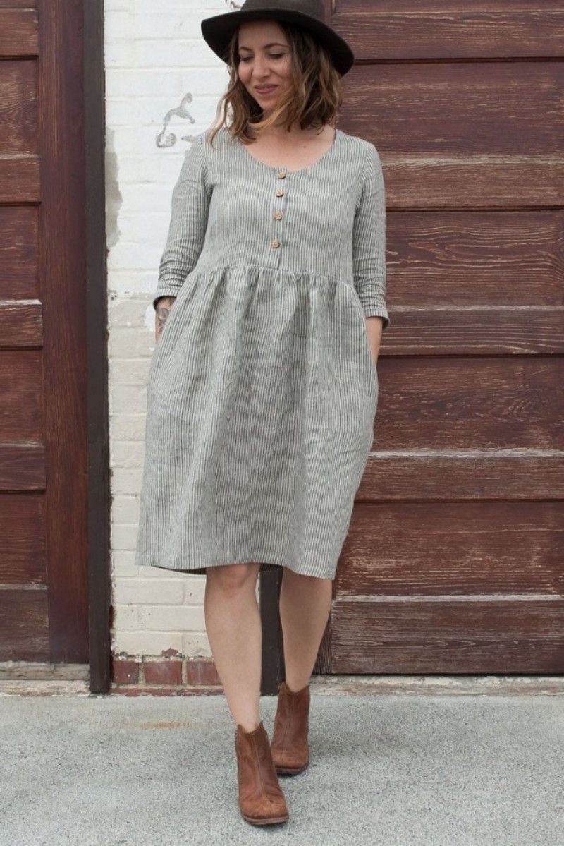 knee length dresses for ladies PDF Sewing Pattern Dress Lea – Simple Summer Dress to Sew Yourself –  schnittchen patterns main image 1