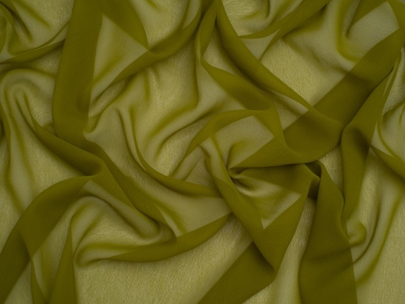 Minerva Crafts Kationischer Chiffon-Stoff – Jadegrün, 1,45 M Breit, Meterware, Polyester