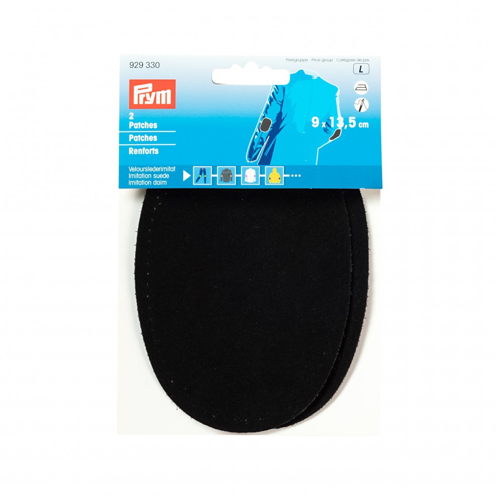 Patches Prym à Repasser - Cuir Synthétique Velours Gris Clair - 9x13.5 Cm - Pour Réparer Ou Décorer Vêtements