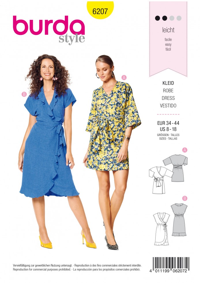 Burda Paper Sewing Pattern 6207 | Minerva