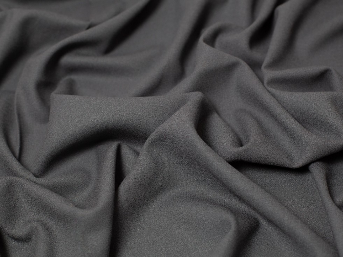 Minerva Core Range Deluxe 100% Wool Crepe Fabric Grey