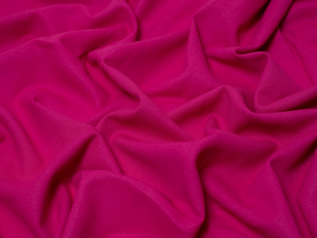 Minerva Core Range Deluxe 100% Wool Crepe Fabric Cerise Pink