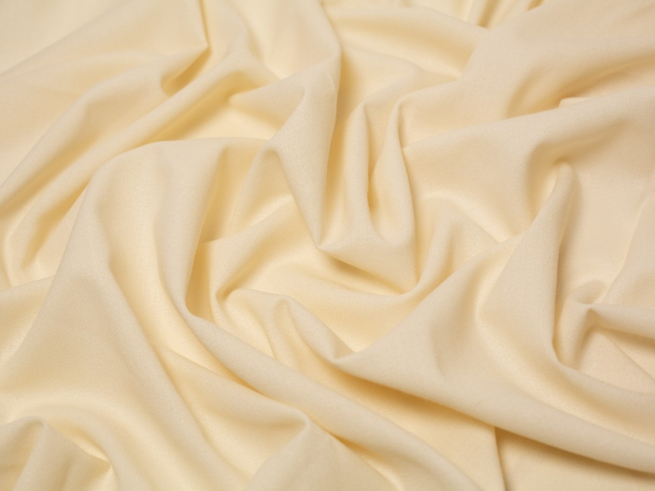 Minerva Core Range Deluxe 100% Wool Crepe Fabric Ivory Cream