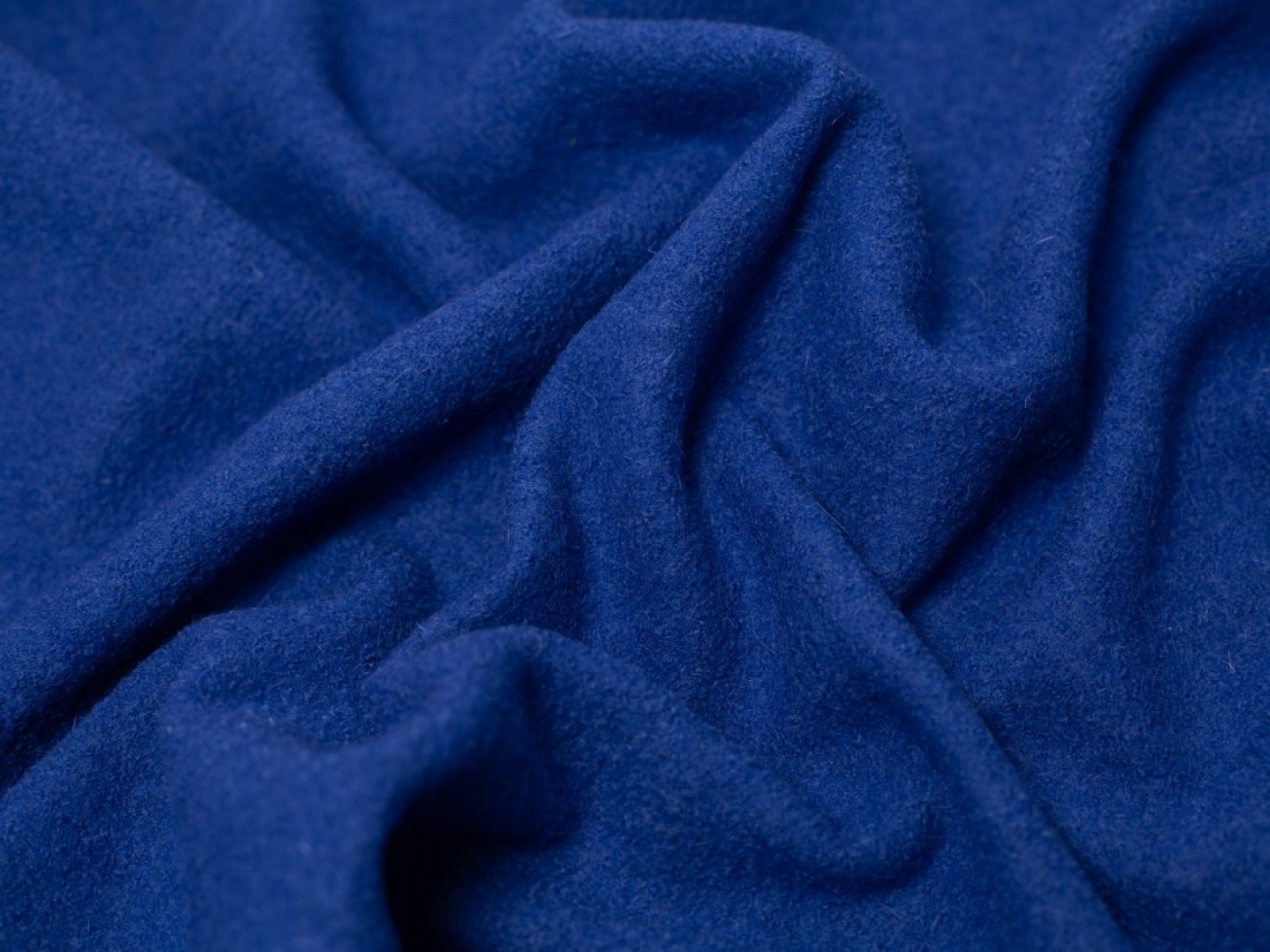 Minerva Core Range Heavy 100% Boiled Wool Coating Fabric Blue