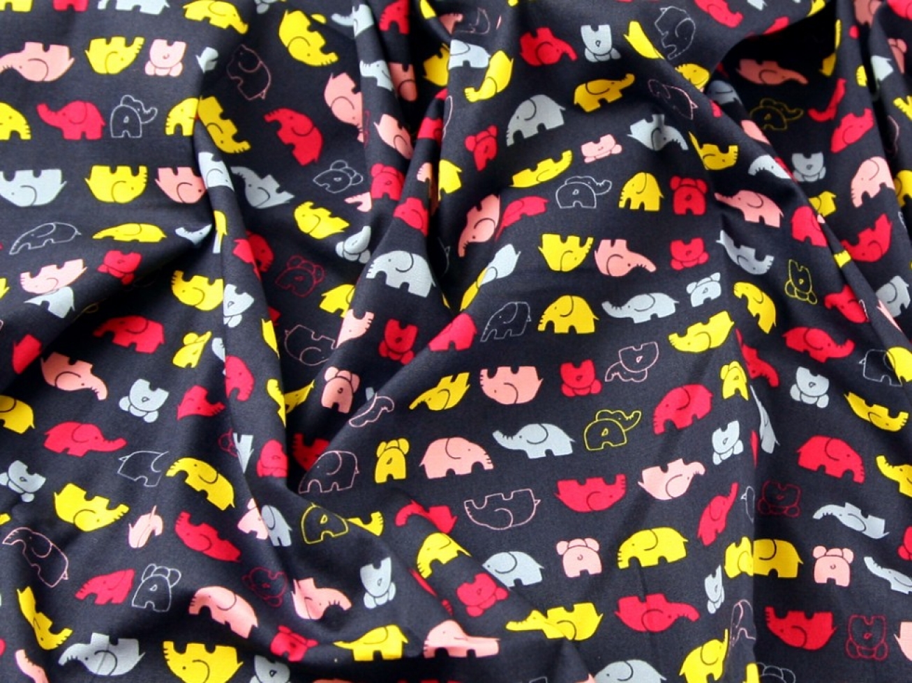 John Louden 100% Cotton Poplin Fabric Navy Blue