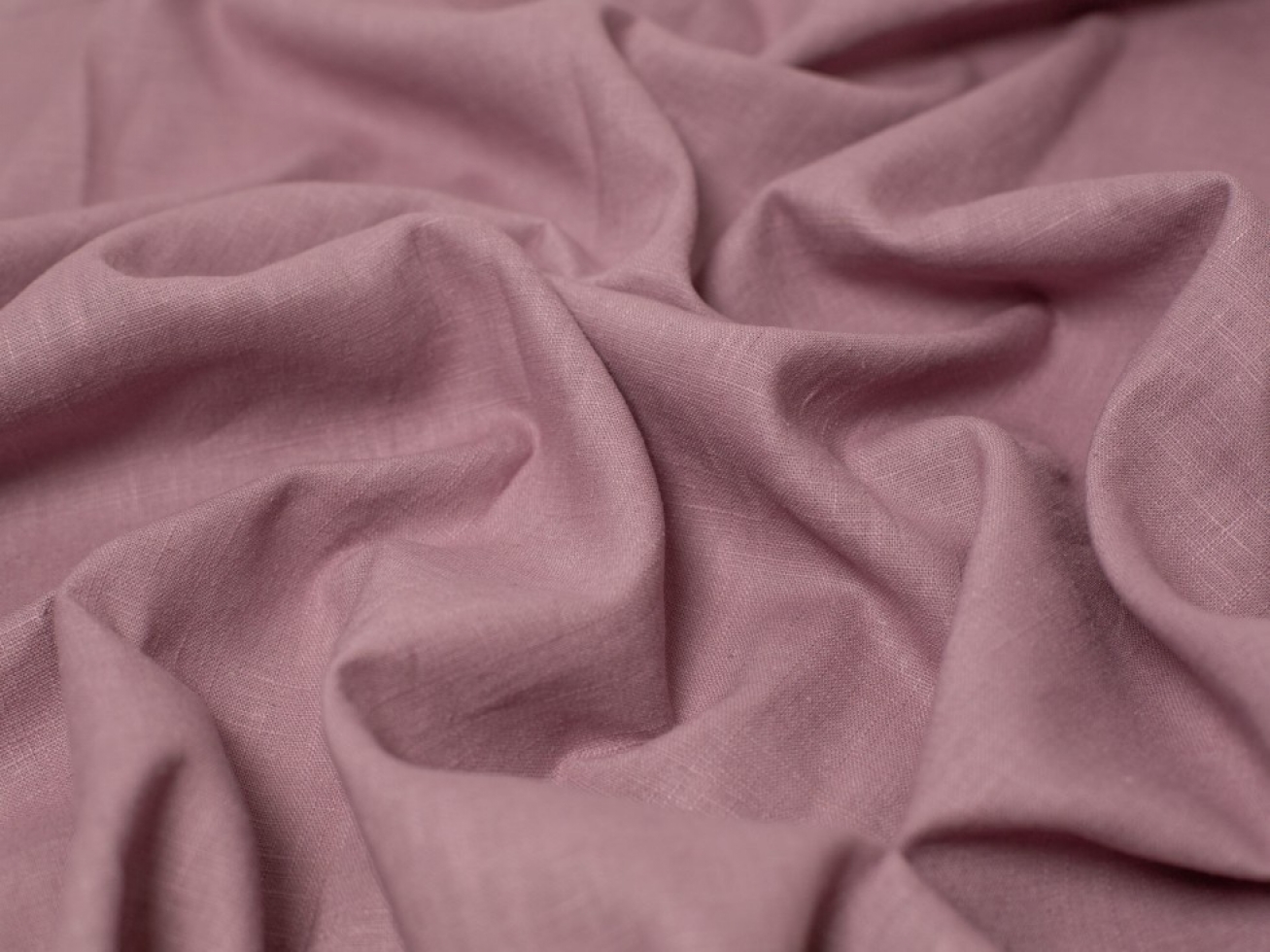 Minerva Core Range Ramie Cotton Blend Linen Weave Fabric Mauve