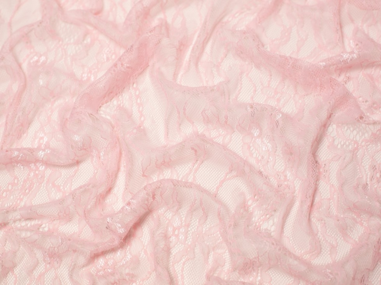 Fine Chantilly Lace Fabric Pink