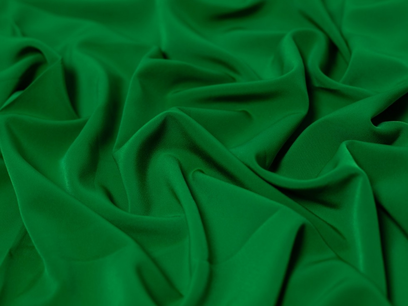 Minerva Core Range Luxury Smooth Crepe Fabric Emerald Green