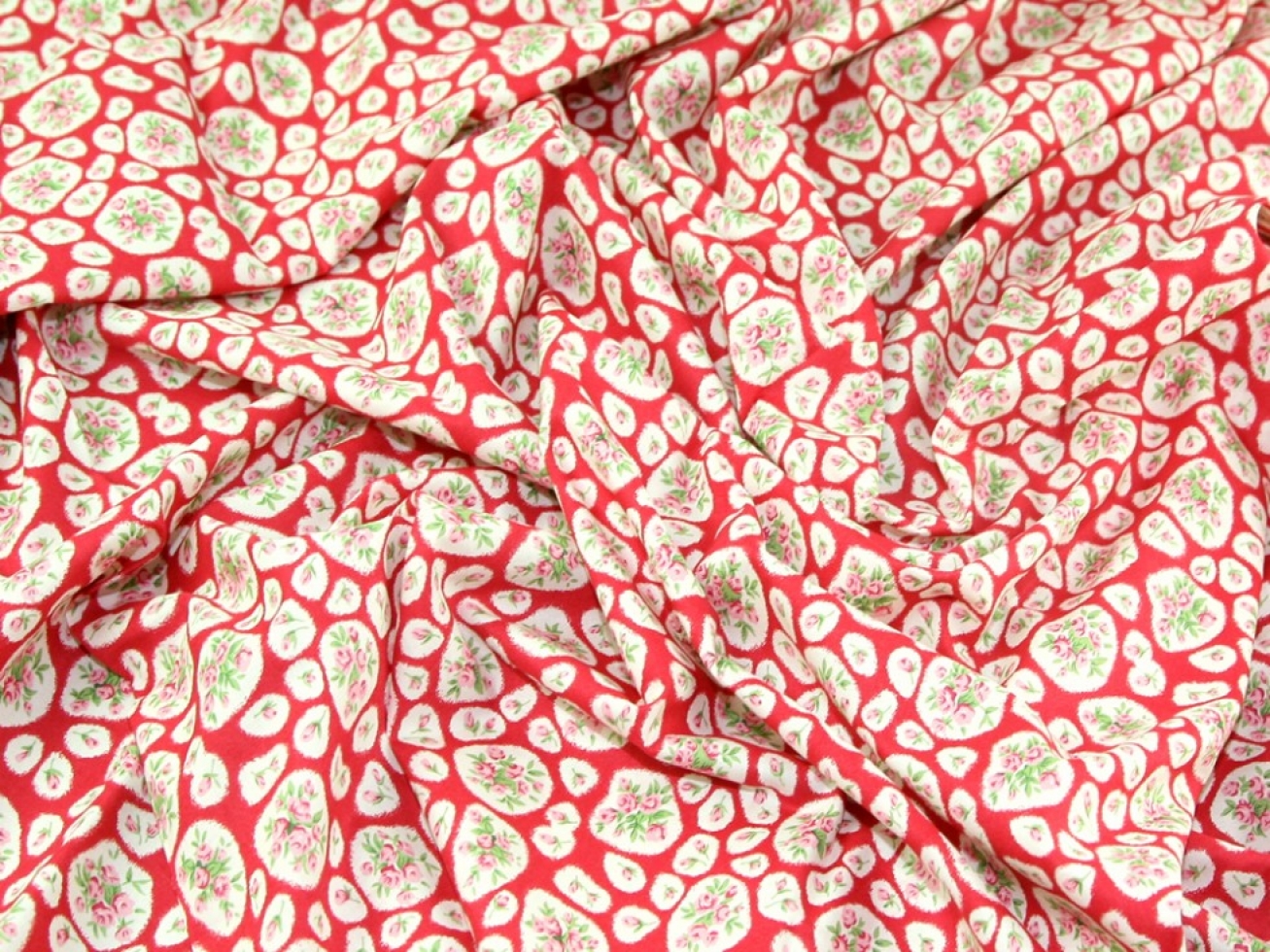 Cotton Lawn Fabric Raspberry