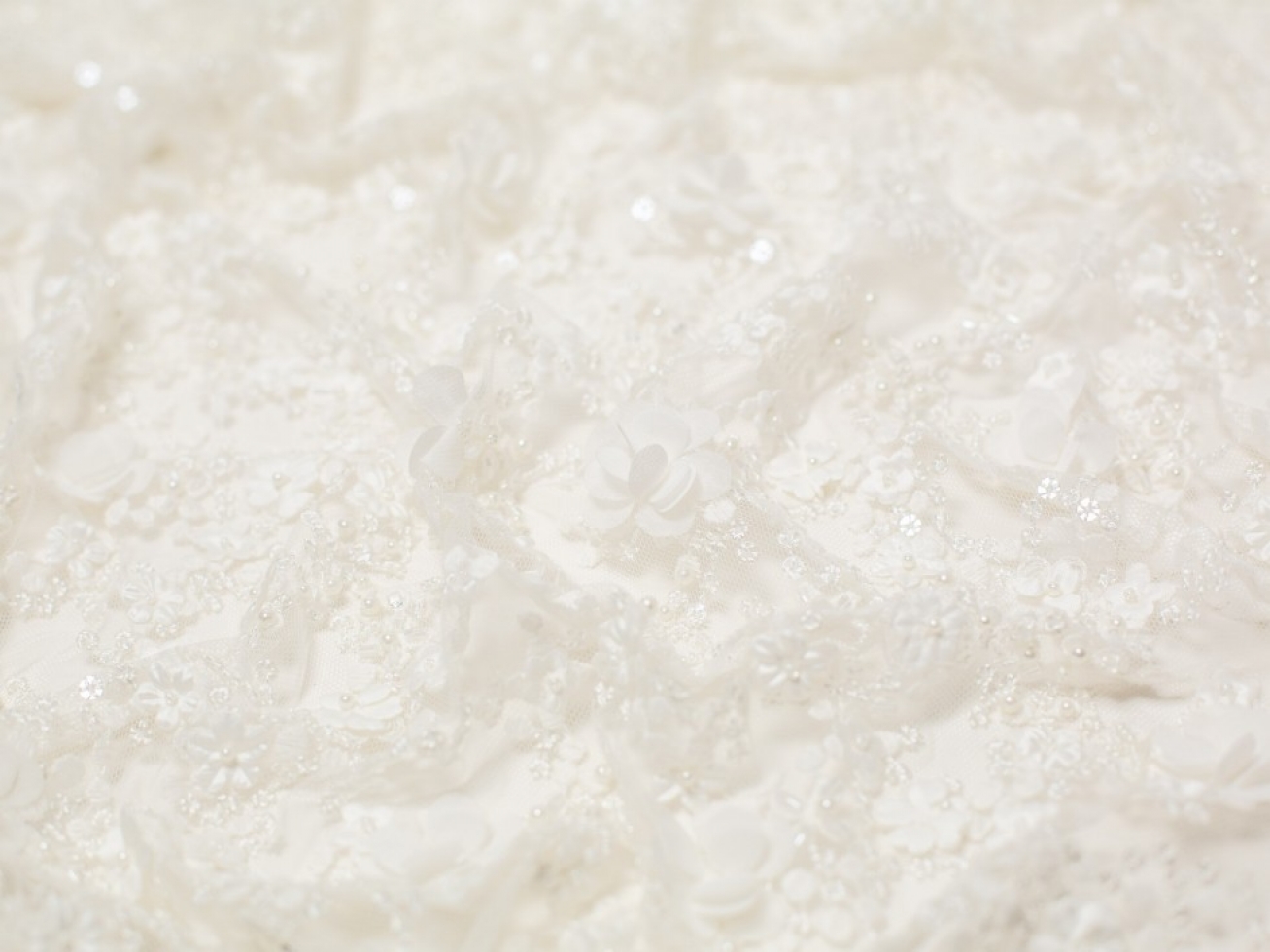 Minerva Core Range Sarah Embroidered Lace Fabric Ivory