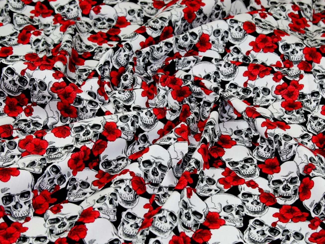 Rose and Hubble 100% Cotton Poplin Fabric Red