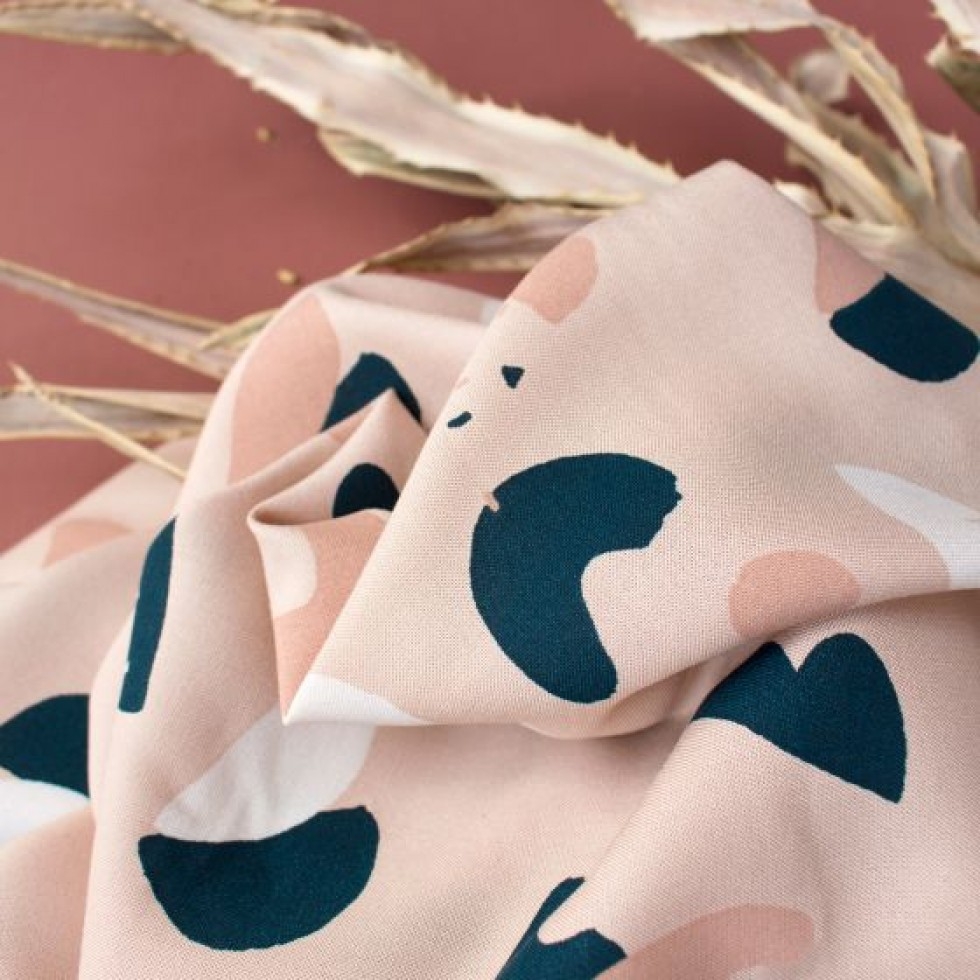 Atelier Brunette Oasis Viscose Challis Fabric Blush