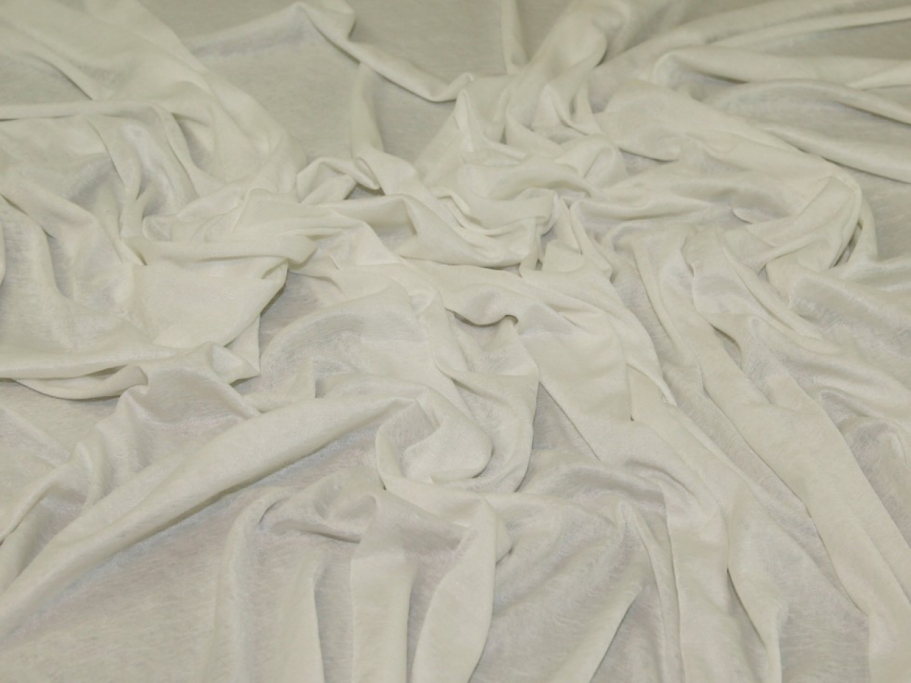 Deadstock Slinky Sweater Knit Stretch Fabric White