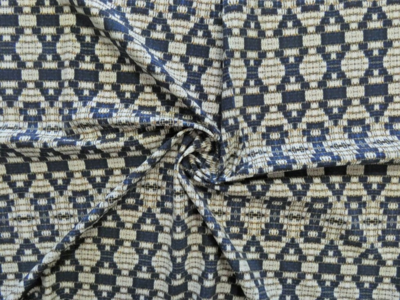 Lady McElroy Activewear Lycra Four Way Stretch Knit Fabric Navy