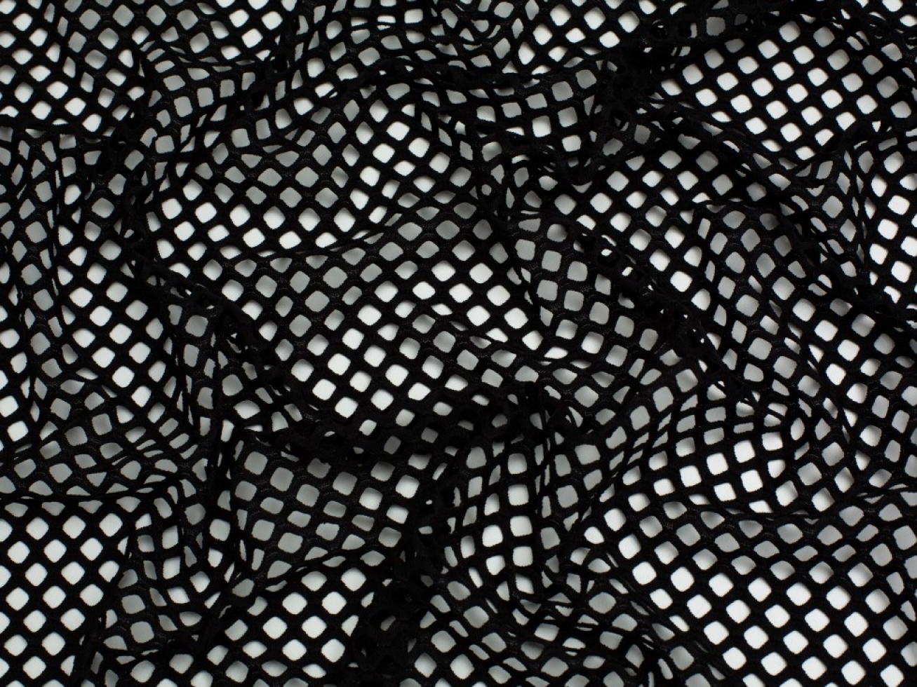 Minerva Core Range Chunky Fish Net Mesh Fabric Black