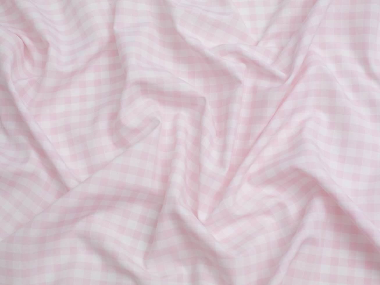 Minerva Core Range 1/4 inch Check Gingham Fabric Pastel Pink