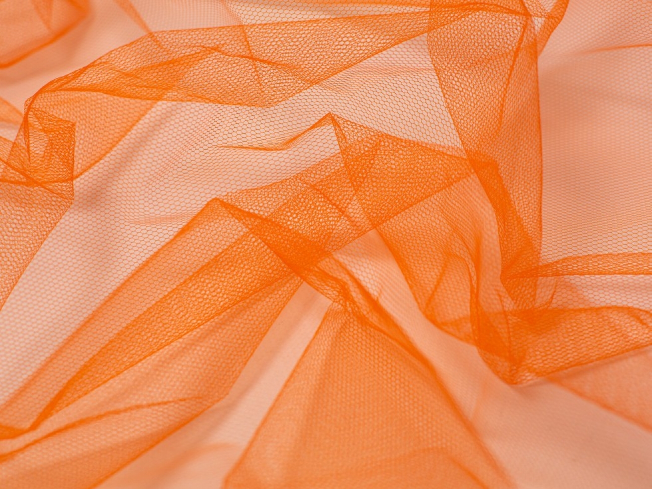 Minerva Core Range Dress Net Fabric Flame Orange