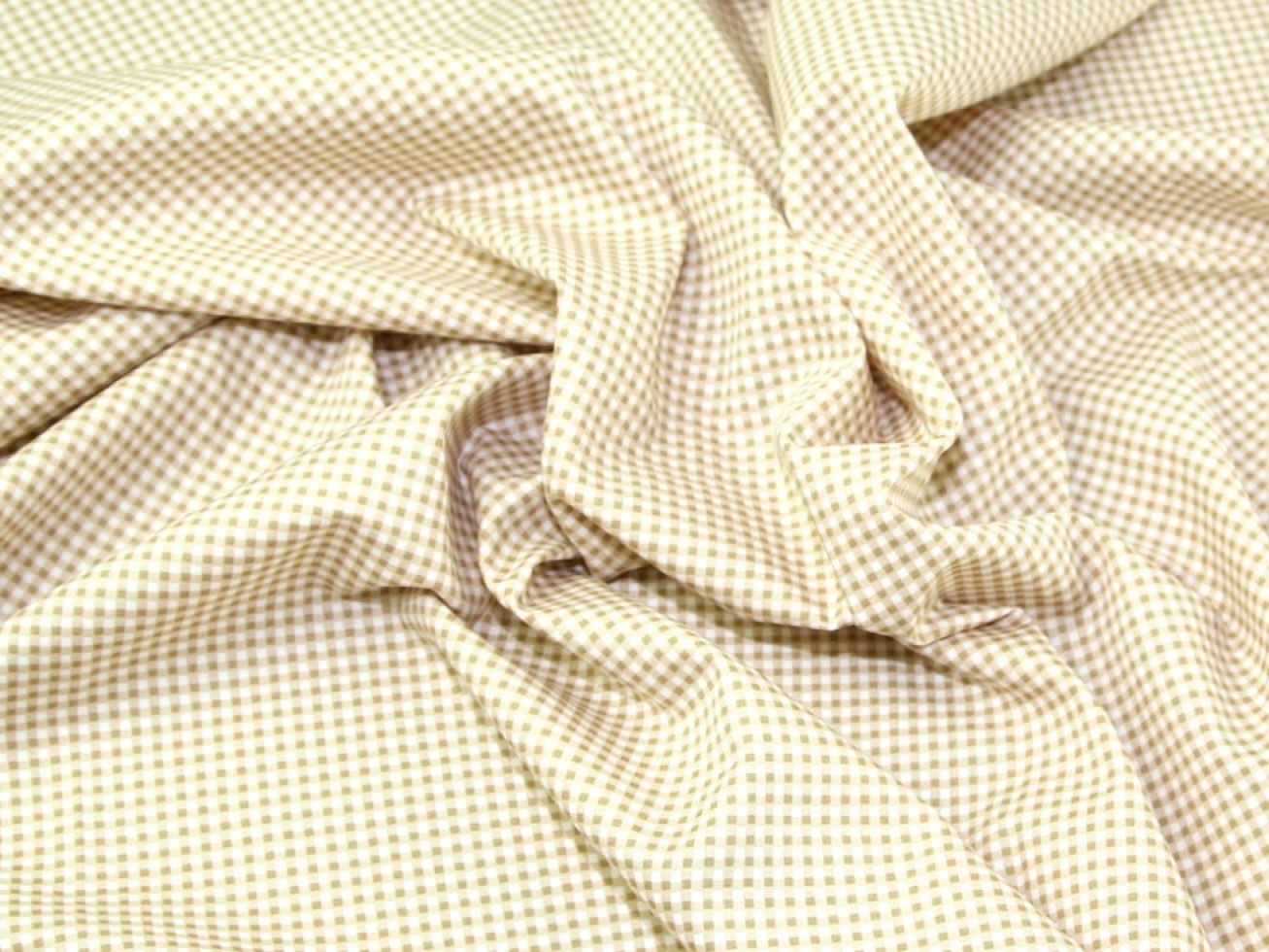 Rose and Hubble 100% Cotton Poplin Fabric Tan Brown
